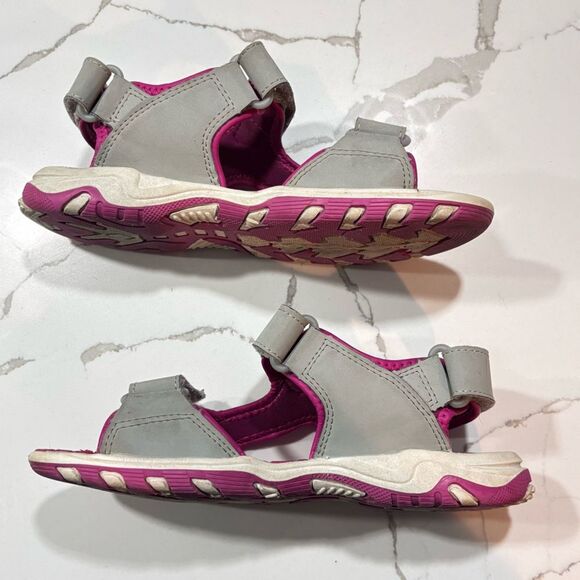 Eddie Bauer | Girls Madison Pink Gray Sporty Sandals Size 3 - Picture 12 of 13
